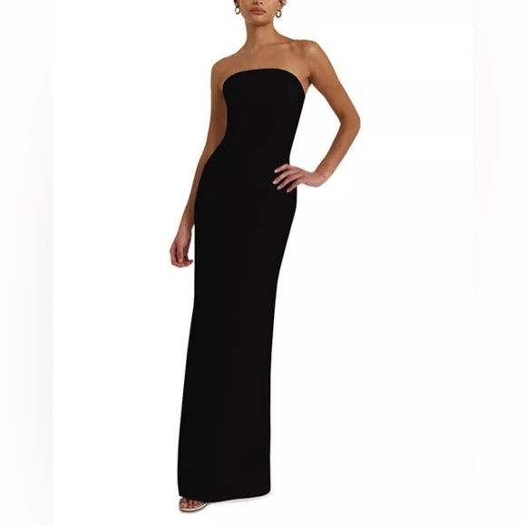 SafiyaaFull Length Fitted Strapless Dress